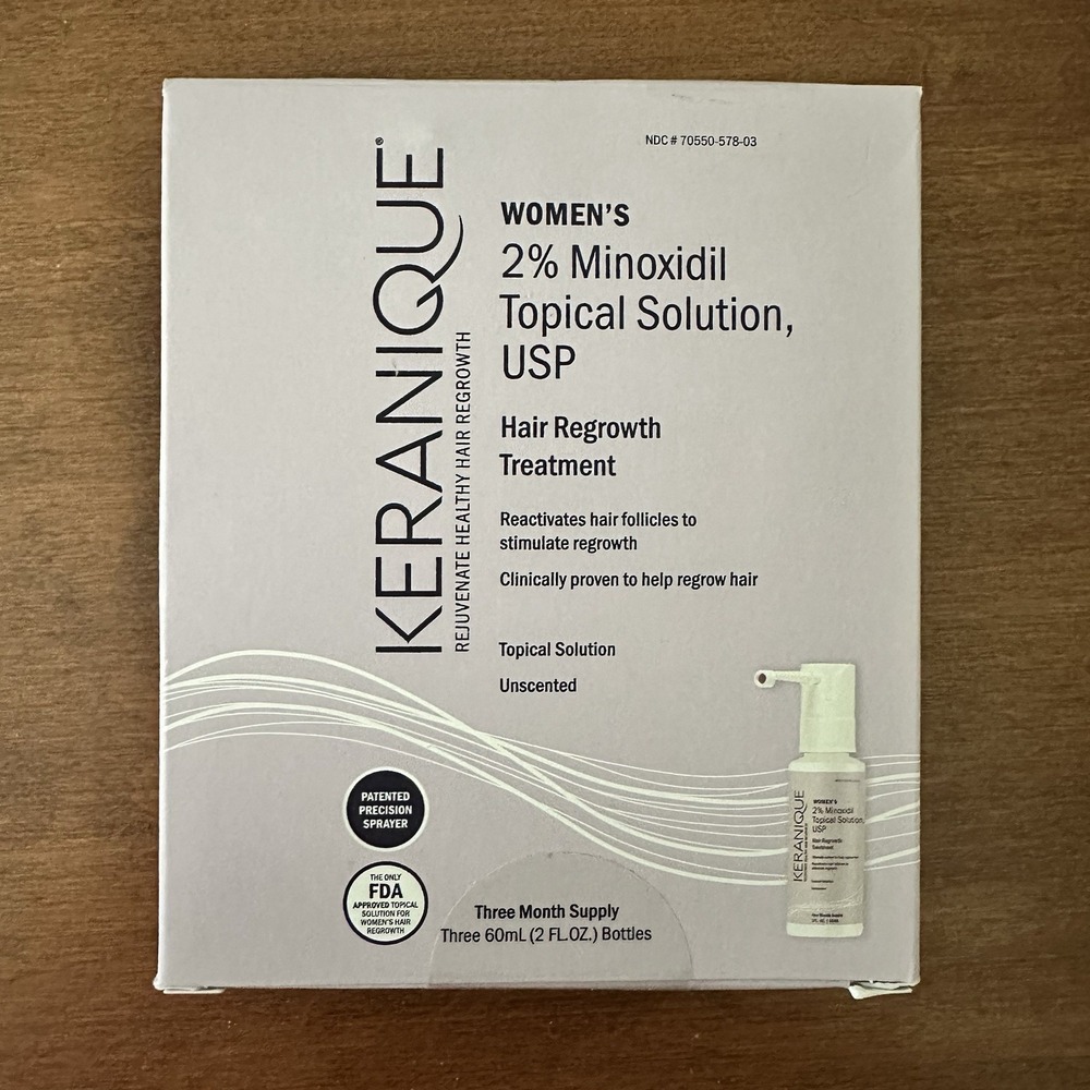 Keranique Women Hair Regrowth Treatment 2% Minoxidil 3 MONTH SUPPLY -EXP 12/2027